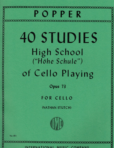 Popper, ed. Stutch - 40 Studies (High School of Cello Playing) - Cello Method