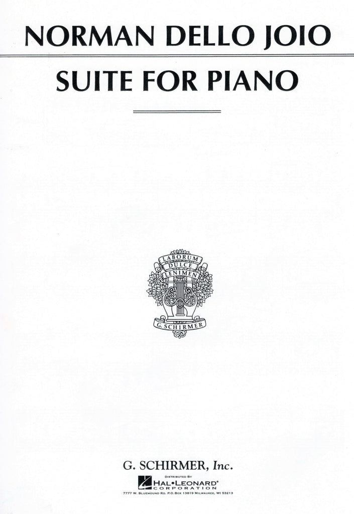 Dello Joio – Suite – Piano