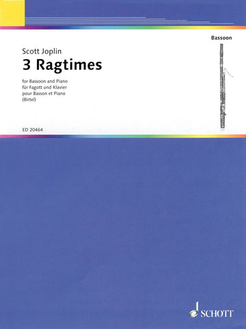 Joplin, arr. Birtel – 3 Ragtimes – Bassoon and Piano