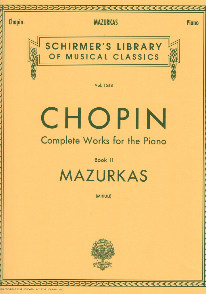 Chopin, ed. Mikuli – Mazurkas – Piano