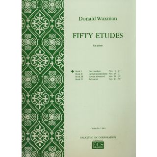 Waxman - 50 Etudes for Piano, Bk. 1 - Piano Method