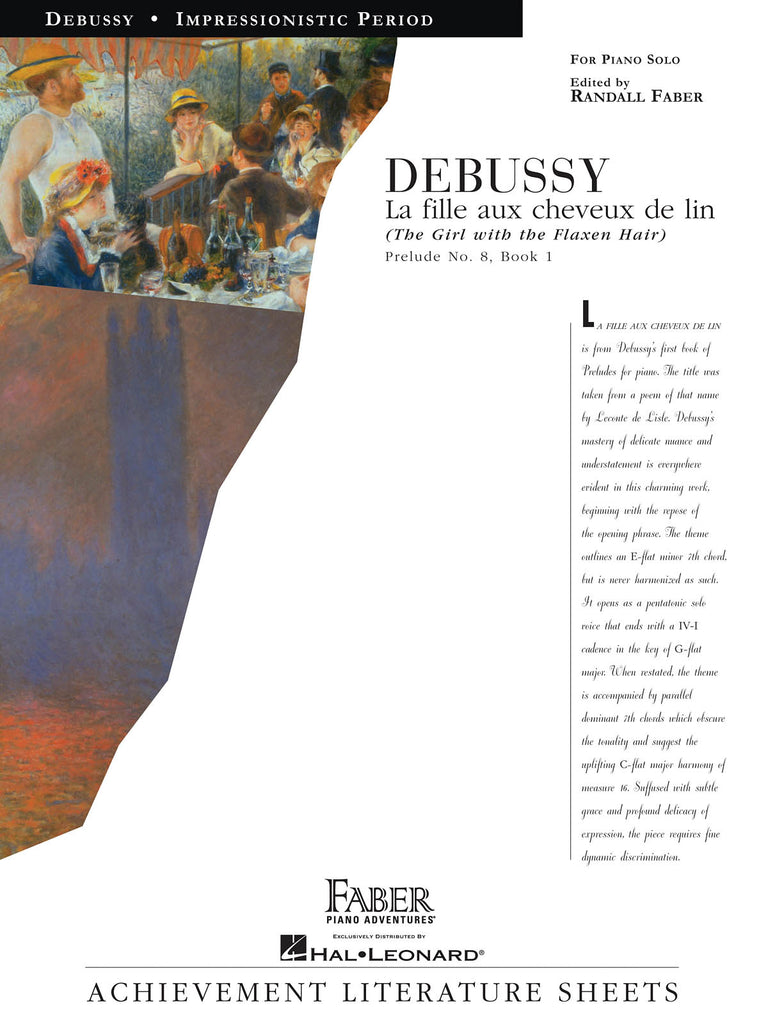 Debussy, ed. Faber – The Girl With the Flaxen Hair (La Fille aux Cheveux de Lin) – Piano