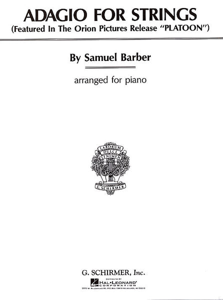 Barber, arr. Rosen – Adagio for Strings – Piano