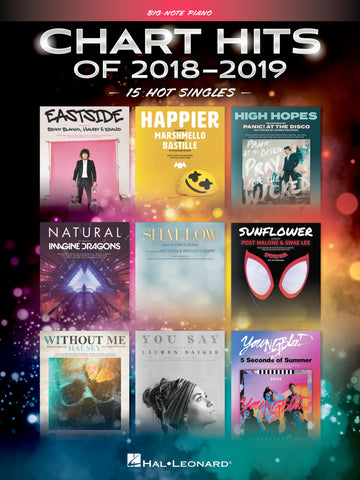 Various - Chart Hits of 2018-2019: 15 Hot Singles - Big-Note Piano