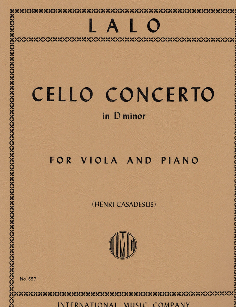 Lalo - Cello Concerto - Viola and Piano