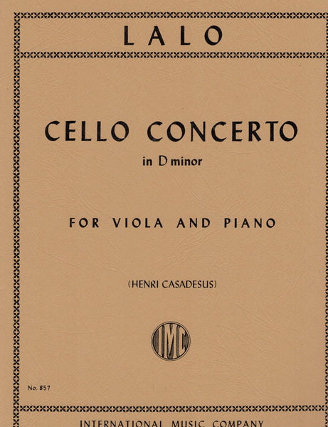 Lalo - Cello Concerto - Viola and Piano