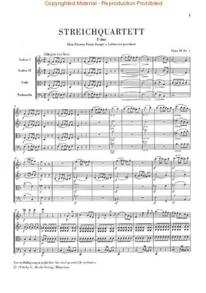 Beethoven - Complete String Quartets (7 Volumes) - Study Score