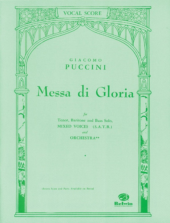 Puccini - Messa di Gloria - SATB Vocal Score