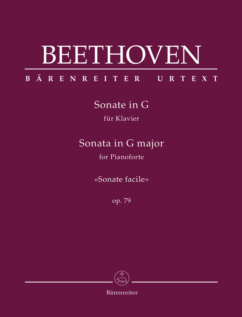 Beethoven, ed. Del Mar – Sonata in G Major, Op. 79 (Facile) – Piano