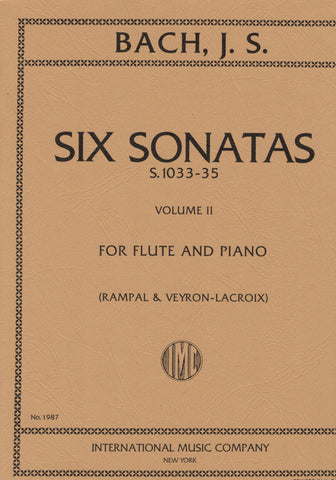 Bach, eds. Rampal and Veyron-LaCroix - 6 Sonatas, Vol. 2: S.1033-35 - Flute and Piano