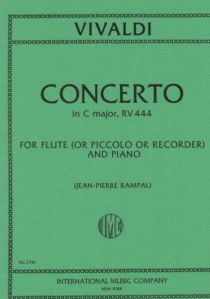 Vivaldi, ed. Rampal - Concerto in C Major, RV. 444 - Flute (Piccolo, Recorder) and Piano