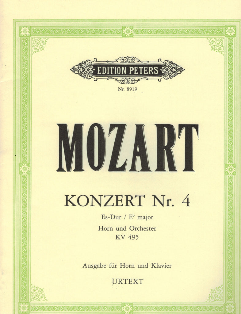 Mozart - Horn Concerto No. 4 in Eb Major, KV. 495 - Horn and Piano