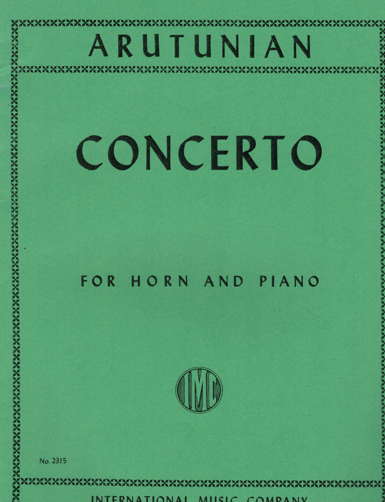 Arutunian - Concerto - Horn and Piano