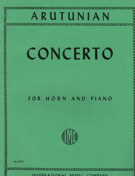 Arutunian - Concerto - Horn and Piano