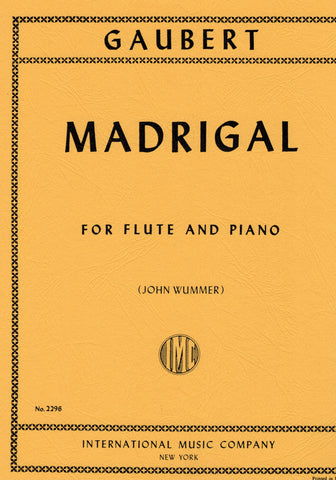 Gaubert, ed. Wummer - Madrigal - Flute and Piano