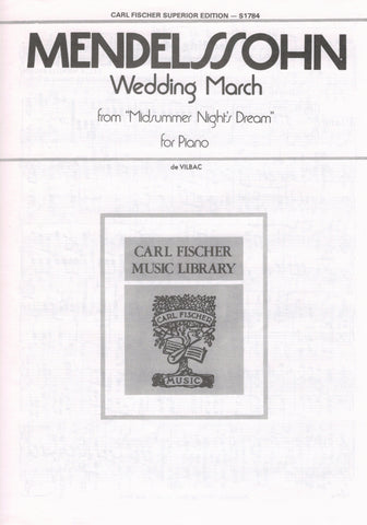 Mendelssohn, arr. de Vilbac – Wedding March – Piano