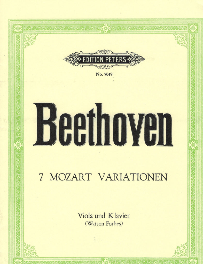 Beethoven - Variations on Mozart's "Bei Mannern" from "The Magic Flute" - Viola and Piano