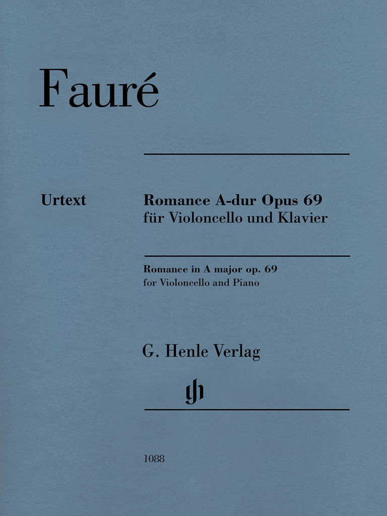 Faure, ed. Monnier – Romance in A Major, Op. 69 – Cello and Piano