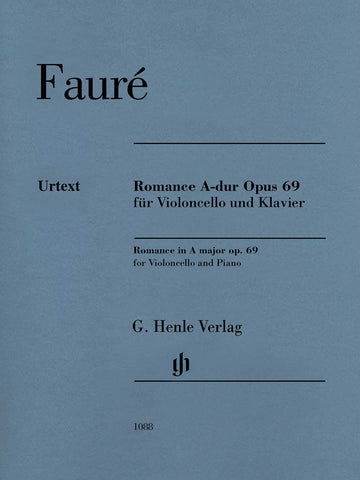 Faure, ed. Monnier – Romance in A Major, Op. 69 – Cello and Piano