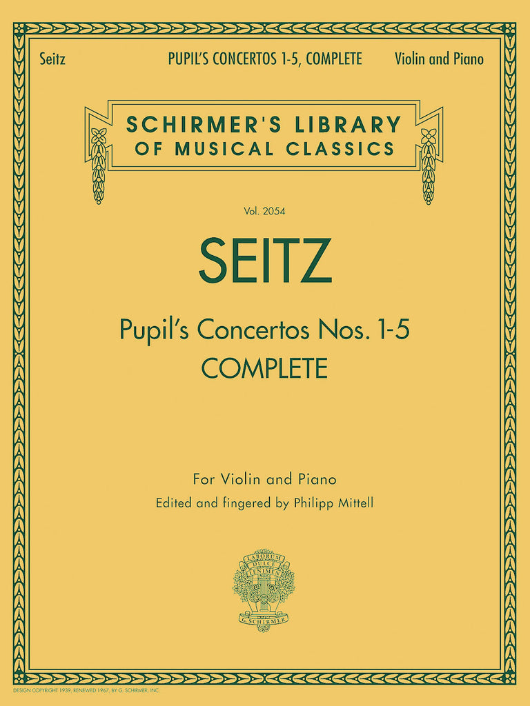 Seitz - Pupil's Concertos Nos. 1-5 Complete - Violin and Piano