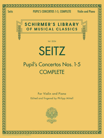 Seitz - Pupil's Concertos Nos. 1-5 Complete - Violin and Piano