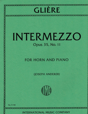 Gliere, ed. Anderer - Intermezzo, Op. 35/11 - Horn and Piano