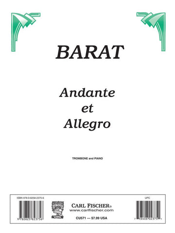 Barat - Andante et Allegro - Trombone and Piano