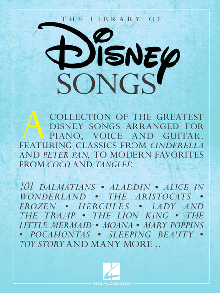 Various – The Library of Disney Songs – Piano, Vocal, Guitar