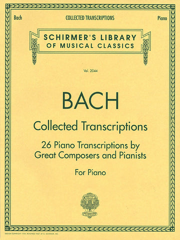Bach – Collected Transcriptions – Piano