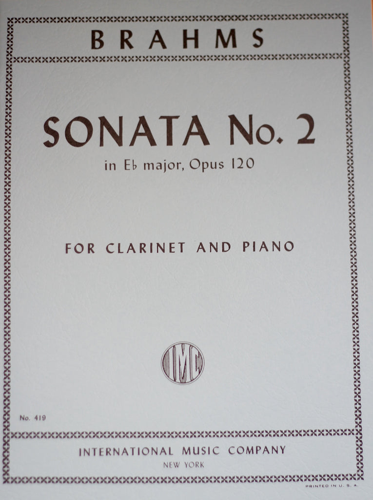 Brahms - Sonata No. 2 in Eb Major, Op. 120 for Clarinet and Piano