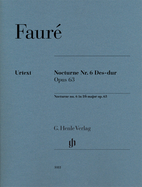 Faure, ed. Loy – Nocturne No. 6 in Db Major, Op. 63 – Piano