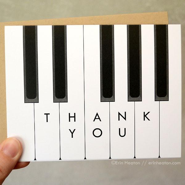 Piano Thank You Card