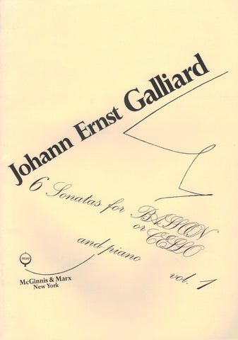 Galliard, arr. Weiss-Mann, ed. Marx – Six Sonatas, Vol. 1 – Bassoon (Cello) and Piano