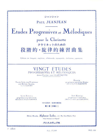 Jeanjean – Vingt Etudes Progressives et Melodiques, Vol. 1 – Clarinet Method