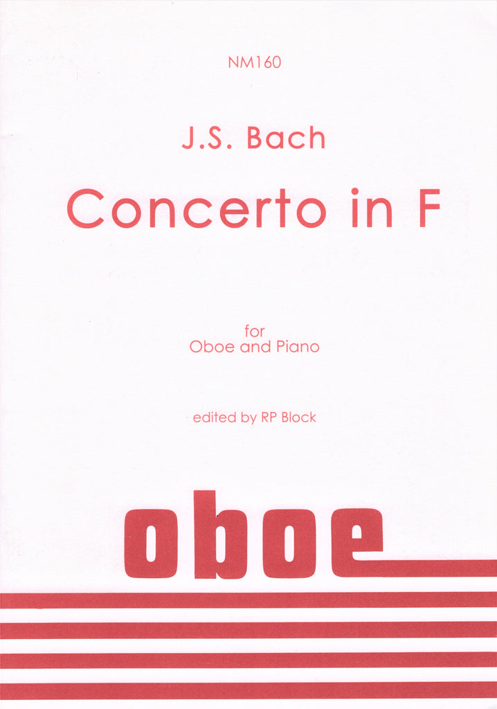 Bach, ed. Block - Concerto in F - Oboe and Piano