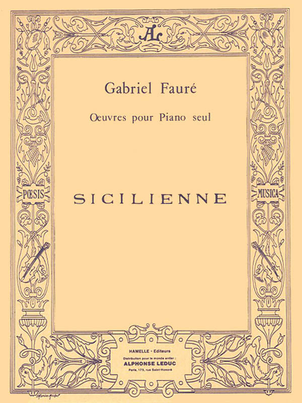 Faure – Sicilienne, Op. 78 – Piano