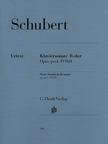 Schubert - Piano Sonata in Bb Major, Op. Post. D. 960 - Piano Solo