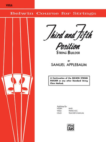 Applebaum - 3rd & 5th Position - Viola Method