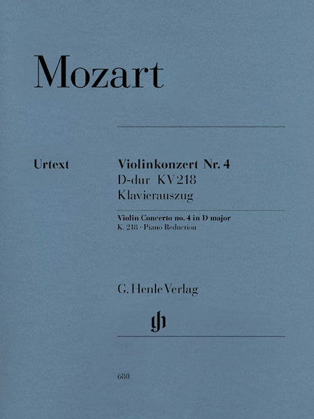 Mozart - Violin Concerto No. 4 in D Major, K.218 - Violin and Piano