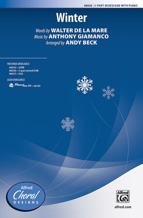 Giamanco, arr. Beck - Winter - SAB and Piano