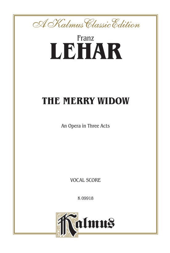 Lehar – The Merry Widow – Vocal Score