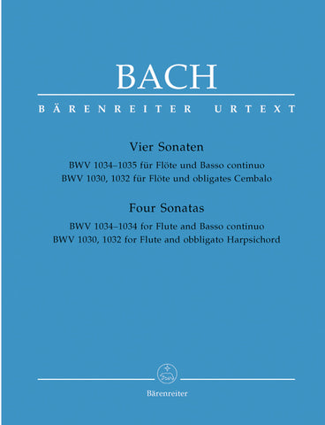 Bach, ed. Schmitz- 4 Sonatas -Flute and Basso Continuo or Harpsichord