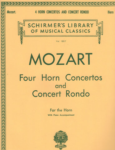 Mozart - Four Horn Concertos and Concert Rondo (K. 412, 417, 447, 495, and 371) - Horn and Piano