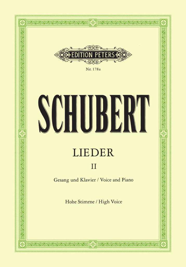 Schubert, ed. Friedlaender - Lieder, Vol. 2 - High Voice and Piano