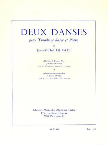 Defaye, arr. Knaub - Deux Danses - Bass Trombone and Piano