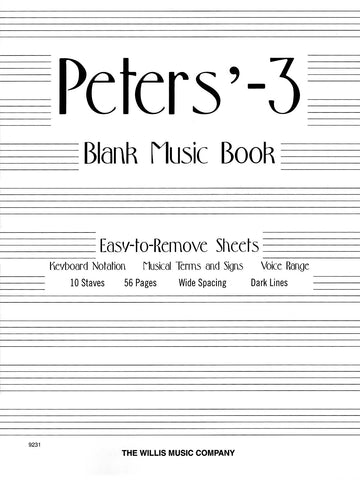Peter's 3 Blank Music Book - Manuscript