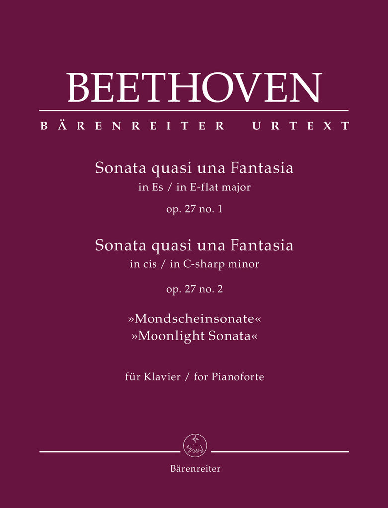 Beethoven - Piano Sonatas, Op. 27, Nos. 1 and 2 "Moonlight" -Piano