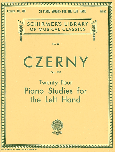 Czerny - 24 Studies for the Left Hand, Op. 718 - Piano Method