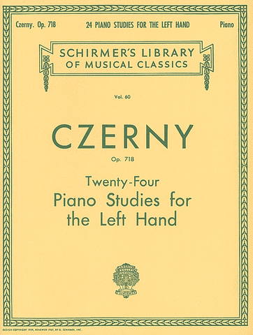 Czerny - 24 Studies for the Left Hand, Op. 718 - Piano Method