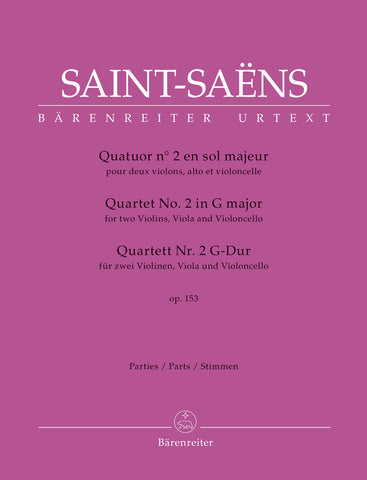 Saint-Saens, ed. Guilloux – Quartet No. 2 in G Major, Op. 153 – String Quartet